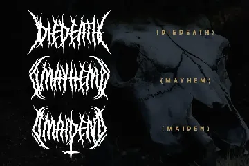 Bradthen - Death Metal Font