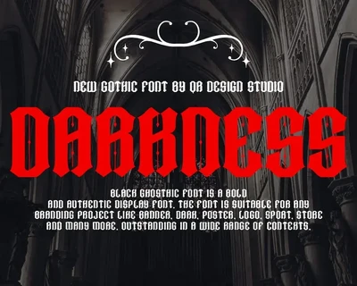 Black Ghosthic Font