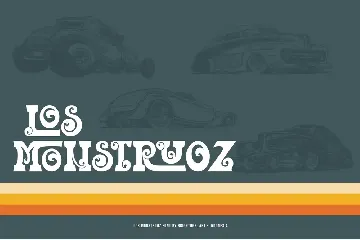 Los Monstruoz - psychedelic style font