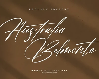 Australia Belmonte Modern Signature Font