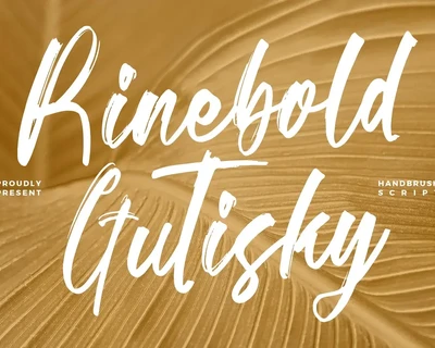 Rinebold Gutisky Handbrush Script Font