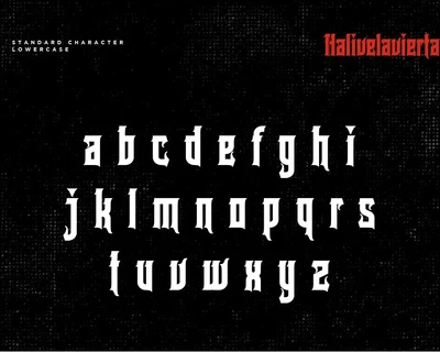 Halivelavierta font