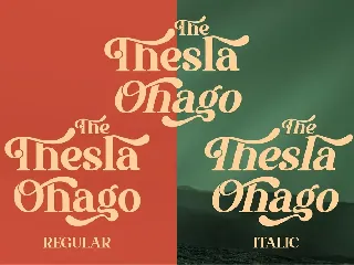 The Thesla Ohago Serif font