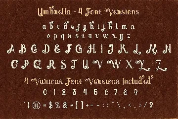 Umbrella - 4 Display Fonts