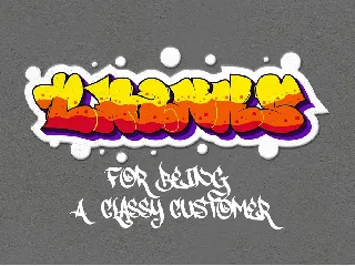 Vandal Zoy - Thick And Bubble Graffiti Font