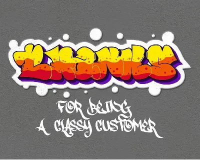 Vandal Zoy - Thick And Bubble Graffiti Font