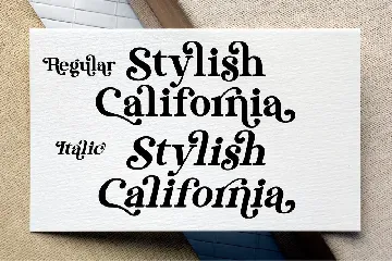 Stylish California Serif font