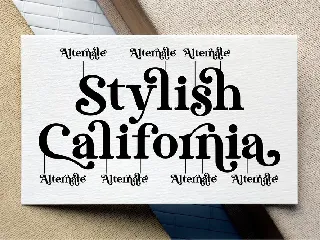 Stylish California Serif font