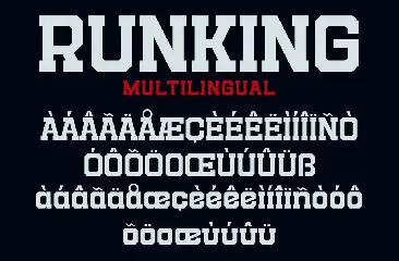 Runking - A Modern Sport Font