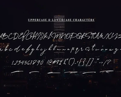 Glowing Signature font