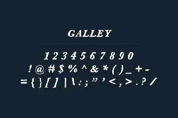 Galley font