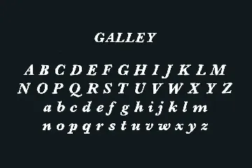 Galley font