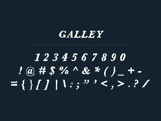 Galley font