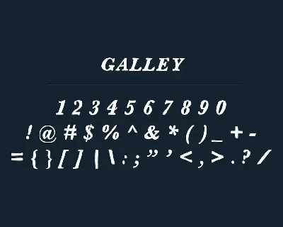 Galley font