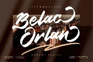 Belac Orlan Modern Brush Font