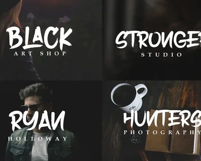 Saber Brush font