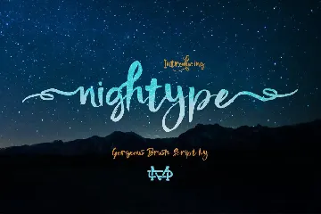 Nightype Script font