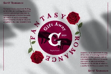 Giftaway - Romance Fantasy Serif font