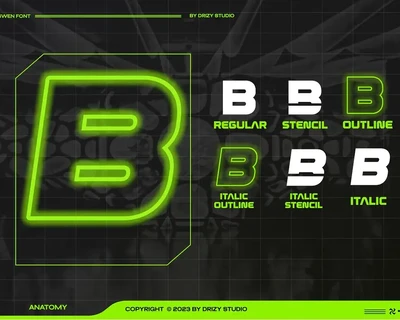 Maswen - Modern Display Font Family