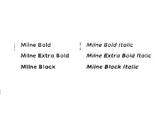 Milne - A Bold Sans Serif font