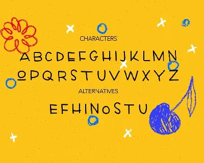 Crayon - playful handmade font