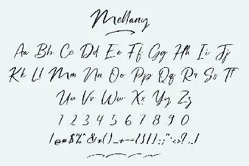 Mellany Modern Script Font