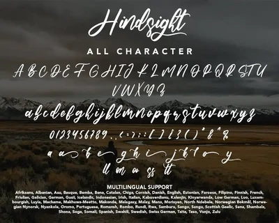 Hindsight - Modern Script Font