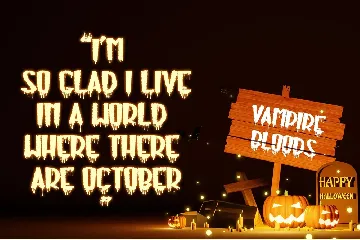 Vampire Bloods - Dripping Halloween Font