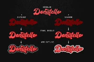 Donatello script font