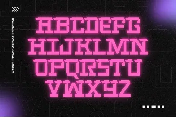 Cyber Track - Futuristic Font