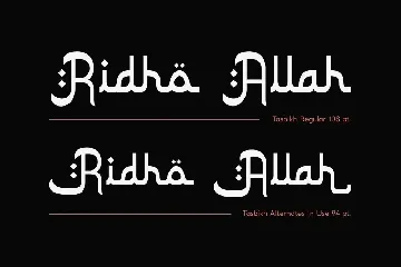 Arabic Font - Tasbikh