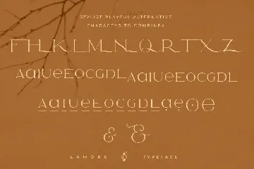 The Lamore Sans & Script Typeface- Regular Version font