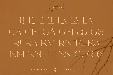 The Lamore Sans & Script Typeface- Regular Version font