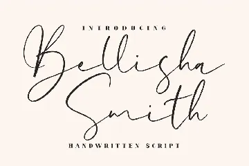 Bellisha Smith Signature Script font