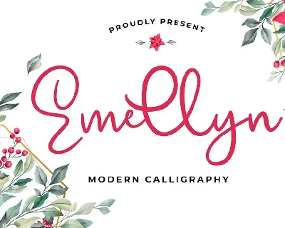 Emellyn Lovely Modern Calligraphy Font