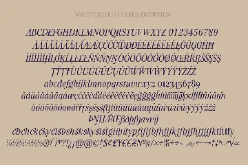 Voguelicious font