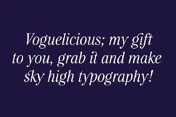 Voguelicious font