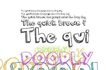 Doodly TrueType font