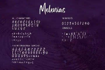 Melenias - Casual Brush Font