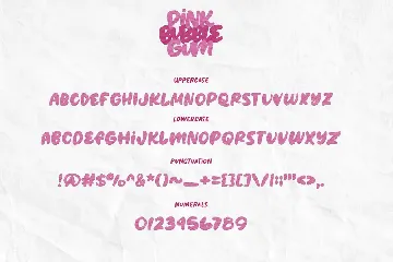 Pink Bubblegum SVG font