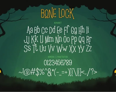 Bone Lock Halloween Font