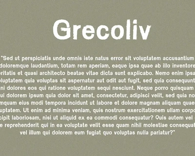 Grecoliv Brush Font