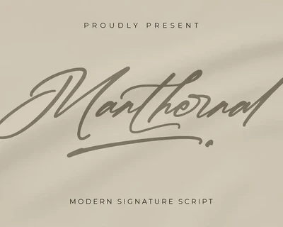 Manthernal Modern Signature Script font