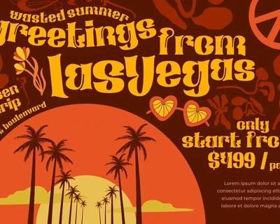 Xagetif | Groovy Retro Font