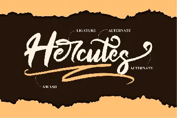 Hercutes Brush Font