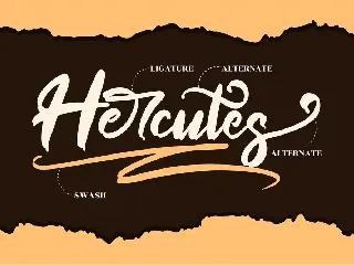 Hercutes Brush Font