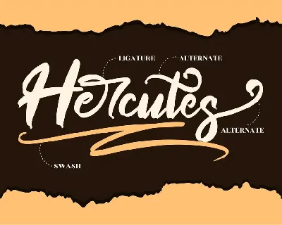 Hercutes Brush Font