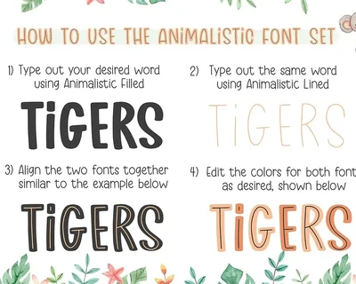 Animalistic Font Trio