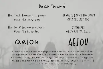 Dear Friend Handwritten Font