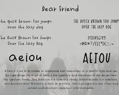 Dear Friend Handwritten Font